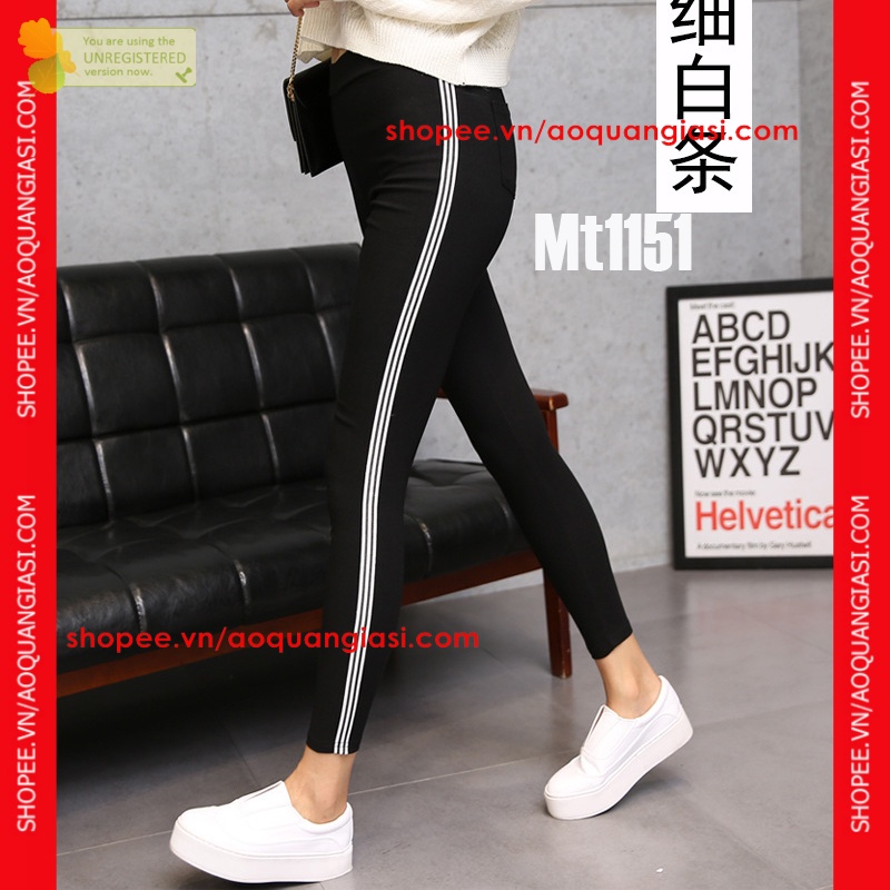 Quần legging sọc nhí trắng MT464, mt684, mt1144, mt691, mt1152, mt683,mt1150, mt1151 aoquangiasi (dưới 50 kg)