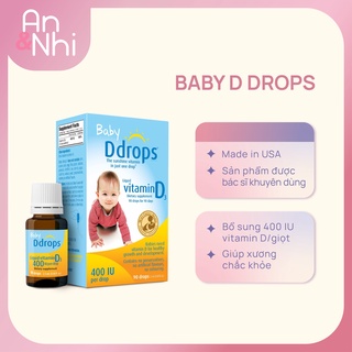 D3 90 giọt - D drops Mỹ cho bé từ sơ sinh