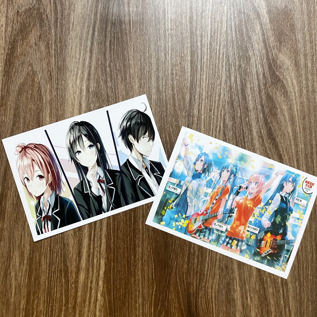 Bộ 20 tấm postcard Yahari Ore no Seishun Love Comedy wa Machigatteiru