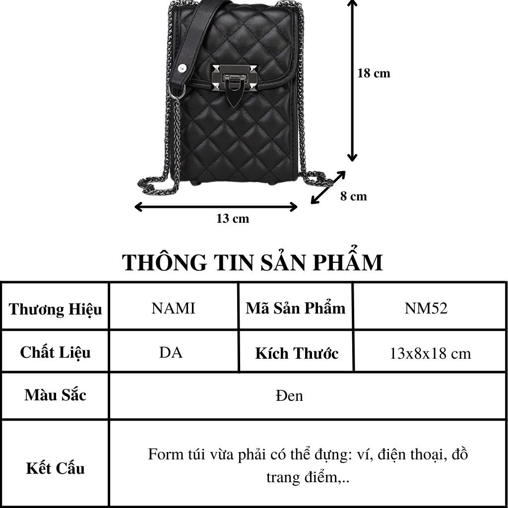 Túi Xách Nữ Đẹp, Đeo Chéo, Mini Đi Chơi, Đi Làm hình chữ nhật Thời Trang Cao Cấp NAMI NM52