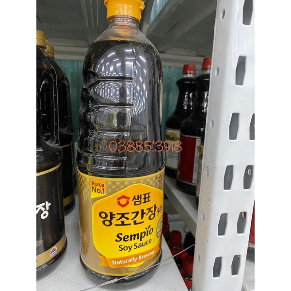 &lt;HOT&gt; Nước tương đậm đặc Sempio 501 S HÀn Quốc ngâm ghẹ/ cua/ trứng/ cá hồi...1,8L