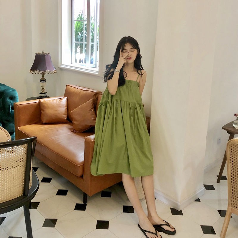 Đầm hai dây phong cách thời trang Hàn Quốc 2019 dành cho nữ | BigBuy360 - bigbuy360.vn