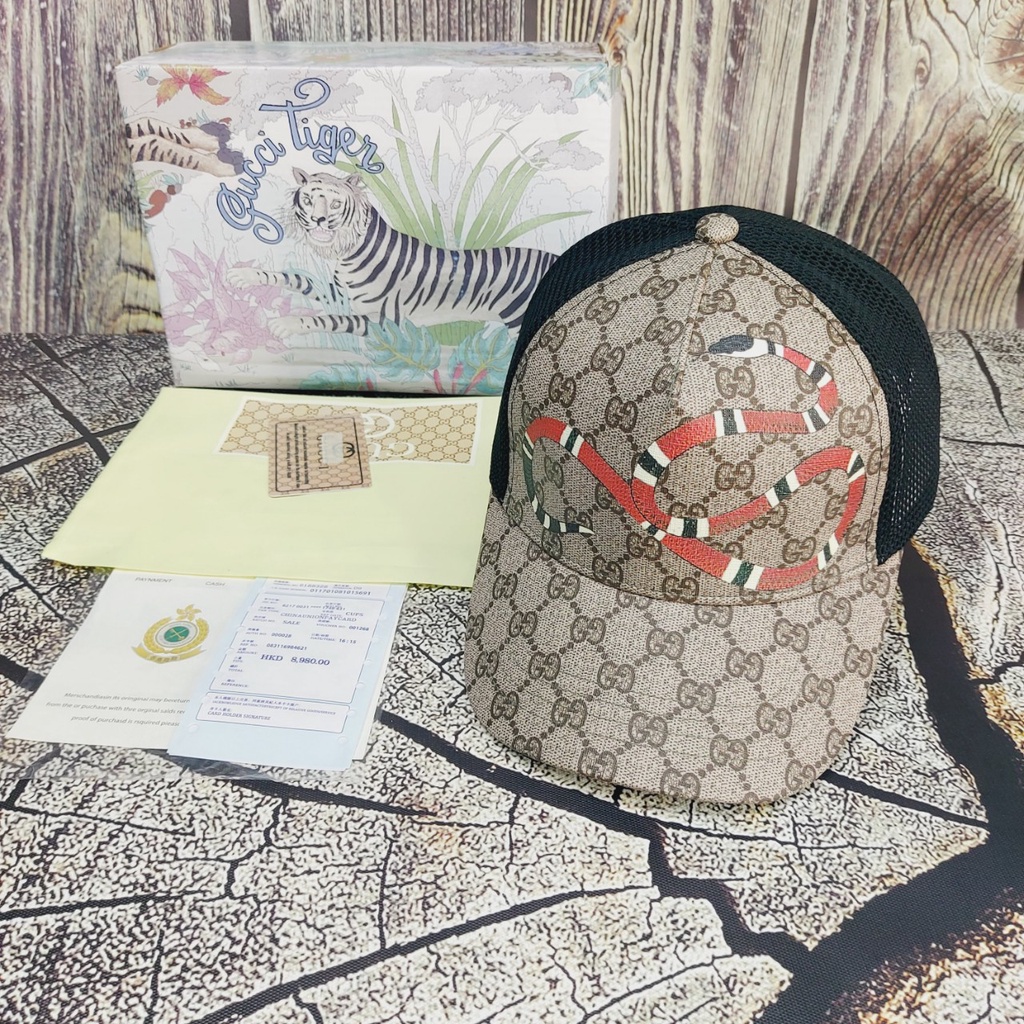 Nón GUCCI rắn Mũ lưới thú cao cấp full box hộp
