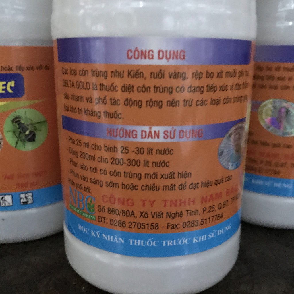 Thuốc diệt côn trùng tổng hợp Delta Gold 60EC (tặng bình xịt)