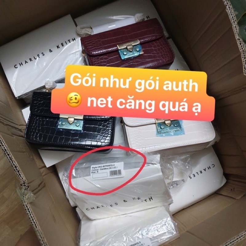 TÚI XÁCH DÂY XÍCH CCC KHOÁ BẤM PUSH LOCK VÂN RẮN FULL BA MÀ