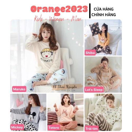 Bộ đồ ngủ bông mặc nhà siêu ấm mùa đông | BigBuy360 - bigbuy360.vn