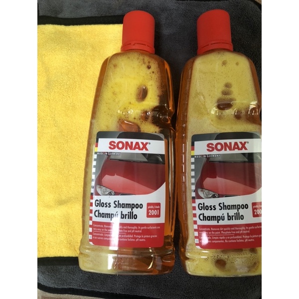 Combo 2 chai xà bông rửa xe sonax đậm đặc 1 lít