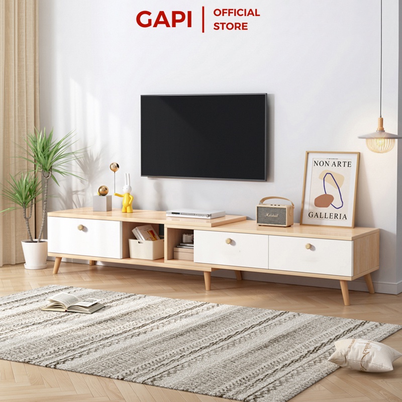 Kệ tivi gỗ phòng khách Gapi thiết kế hiện đại sang trọng - GP218