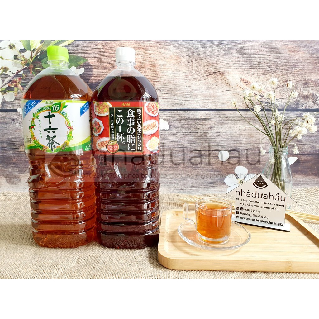 Một chai nước trà ô long/ trà ngũ cốc matcha giảm cân Asahi Nhật Bản 2000ml | BigBuy360 - bigbuy360.vn