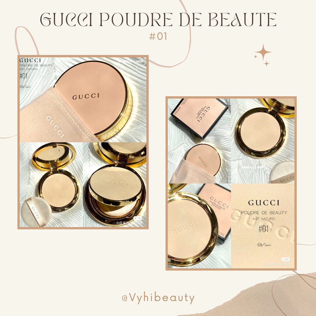 Phấn phủ Gucci Poudre De Beauté sang chảnh kèm túi lụa