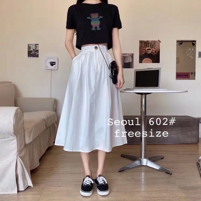 Chân váy thô xoè basic Ms2647