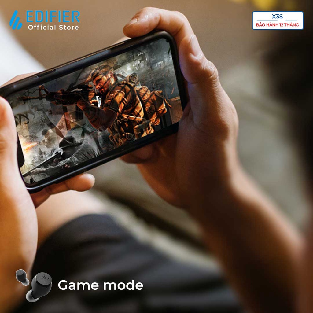 Tai nghe Bluetooth 5.2 EDIFIER X3s Chip Qualcomm APTX Khử ồn đàm thoại Thời lượng pin 28 giờ Chơi game Hàng chính hãng