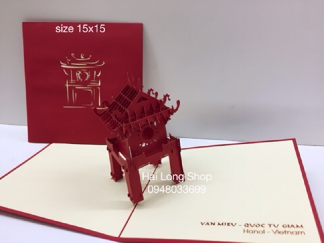 Văn Miếu Quốc Tử Giám - Khuê Văn Các  - Hà Nội - Thiệp 3D ( VN ) | BigBuy360 - bigbuy360.vn