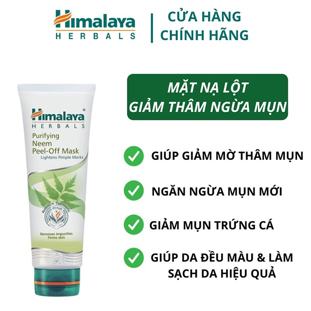 Mặt Nạ Sạch Mụn Giảm Thâm Dạng Lột Chiết Xuất Lá Neem Himalaya Purifying Neem Peel-off Mask 100g