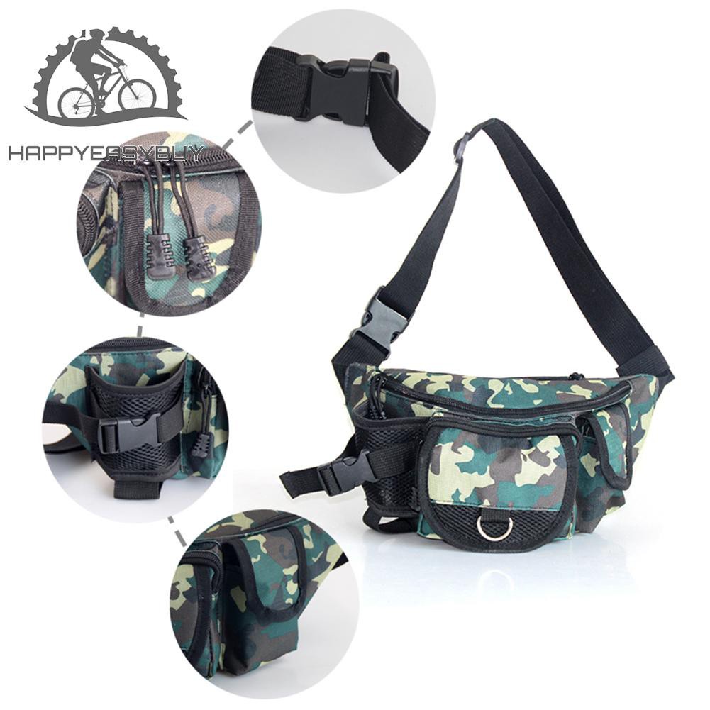 HAN❀Outdoor Fishing Waist Bag Large Capacity Canvas Lure Bag Fishing Tackle