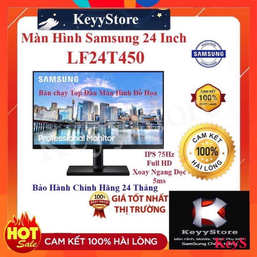 [Hàng Hãng] Màn hình Samsung 24 inch viền mỏng LF24T450 Đồ Họa Full HD 75hz Xoay ngang dọc Chính Hãng