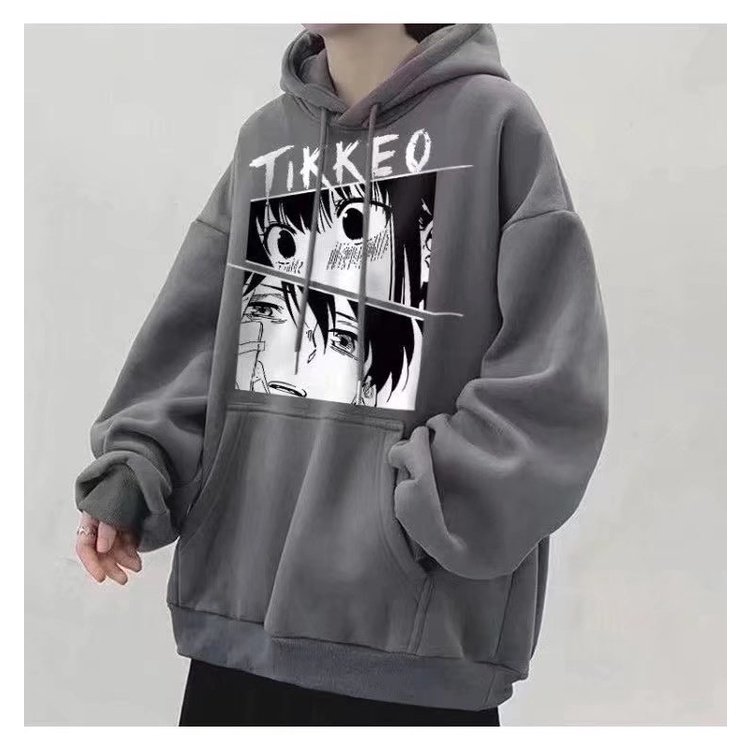 ÁO nỉ HOODIES nam nữ dáng rộng in hình anime TIKKEO phong cách đường phố Nhật Bản