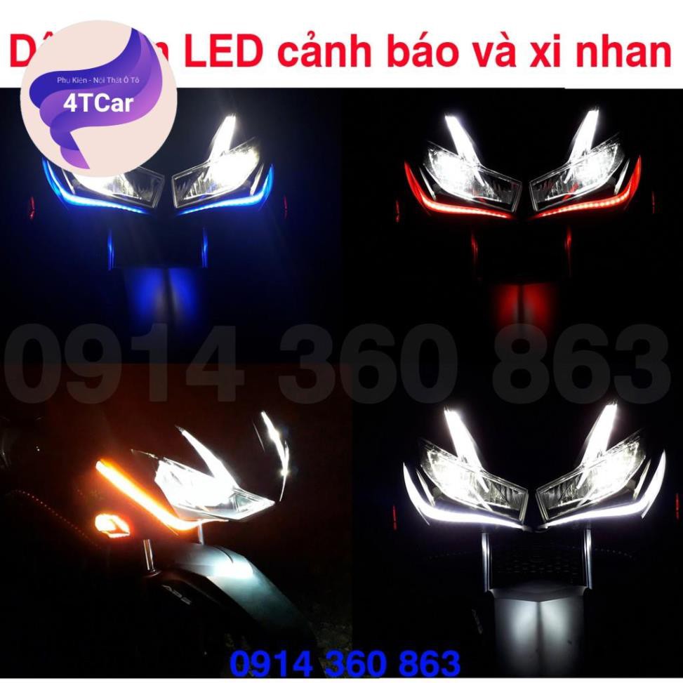 2 dây đèn LED dẻo định vị ban ngày và Xi nhan audi chạy đuổi loại 30cm