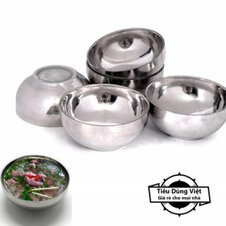 [FREESHIP💐] Bộ 5 bát tô đựng canh inox 2 lớp cách nhiệt - Bảo hành lỗi 1 đổi 1