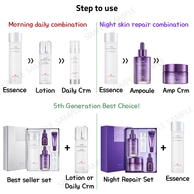 5X Time revolution first essence  / Night repair probio / Best seller