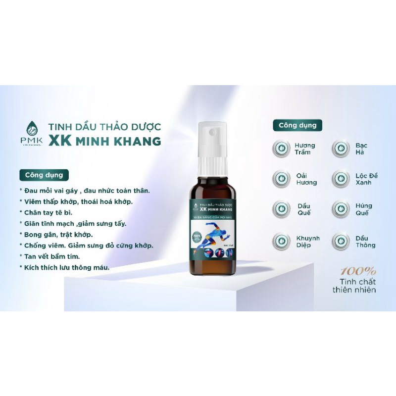 Tinh Dầu Xương Khớp Minh Khang - Giảm Đau Nhanh, Xịt tiện dụng