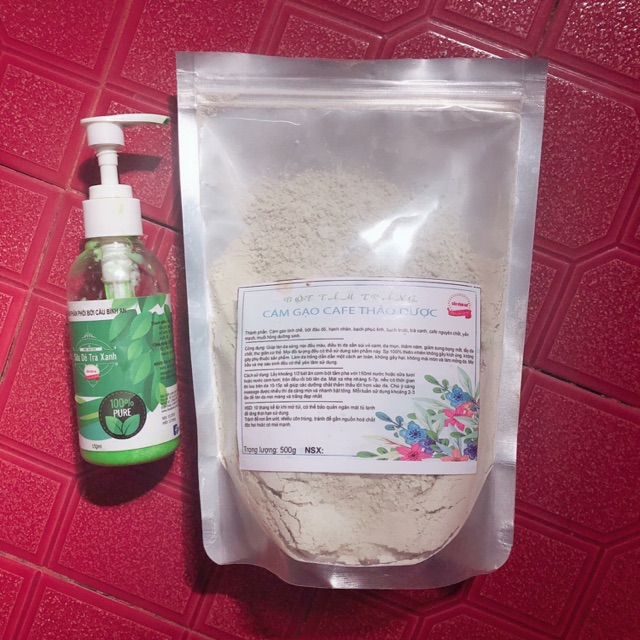 Combo bột tắm + sữa dê trà xanh