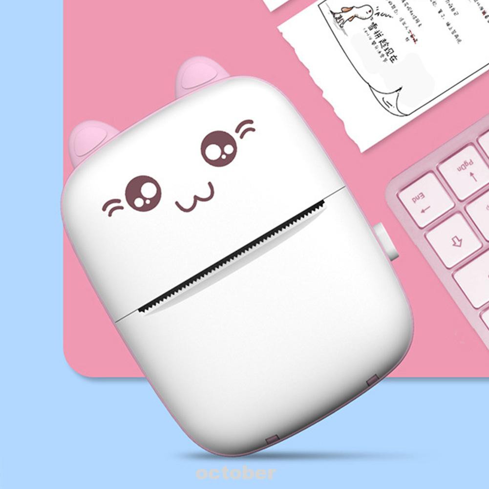 Cute Office Rechargeable Receipt Wireless Bluetooth Mini Portable Photo Label 200dpi HD Thermal Printer | BigBuy360 - bigbuy360.vn