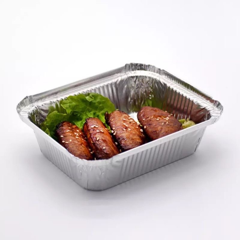 Combo 10 khay bạc nhôm kèm nắp đậy size 18cm