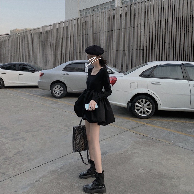 Váy Babydoll Trắng Dài Tay-FREESHIP - Hàng Quảng Châu -đầm đi tiệc | BigBuy360 - bigbuy360.vn