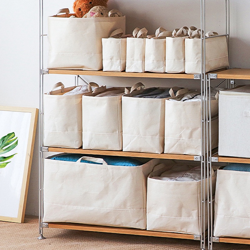 Giỏ Đựng Đồ Bằng Cotton Đa Năng Chống Ẩm Phong Cách Nhật Bản
