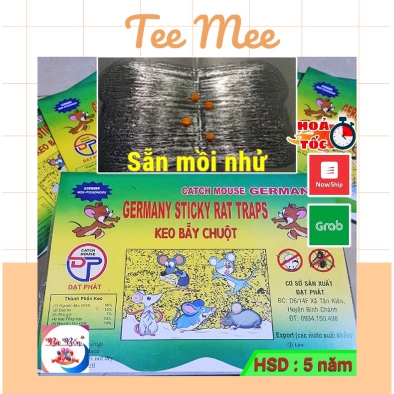 Keo dính chuột Siêu Dính (có mồi) _Miếng keo dán chuột_Miếng bẫy chuột_ Tee &amp; Mee