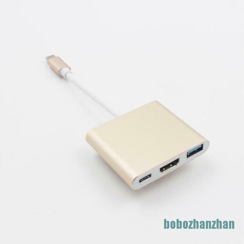 [bobozhanzhan]Type C to 4K HDMI USB 3.0 Charging HUB Adapter USB-C 3.1 Converter For Macbook