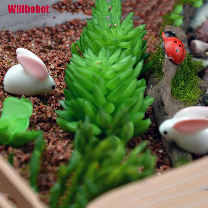 Mô Hình Chú Thỏ mini Bằng Nhựa Độc Đáo Trang Trí Sân Vườn DIY
