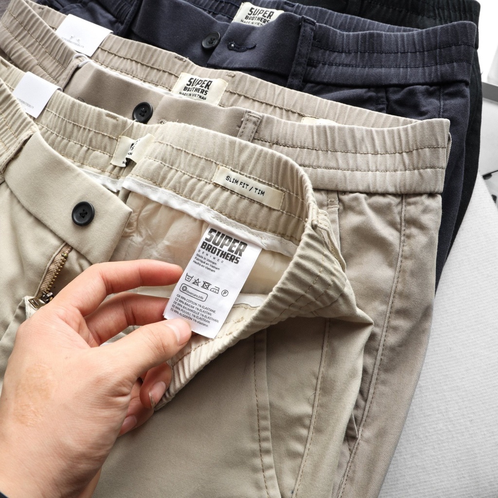 Quần kaki nam dáng slimfit Ảnh Thật chất mềm mịn co giãn phong cách Hàn Quốc