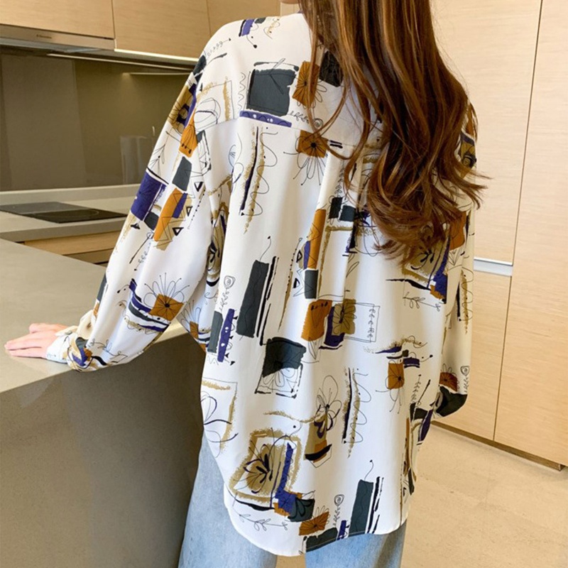 Áo Thun Tay Dài In Họa Tiết Độc Đáo Thời Trang Dễ Phối Đồ Cho Nữ