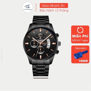Đồng Hồ Nam BOSCK Dây Thép Không Gỉ Cao Cấp - Mặt Kính Tráng Sapphire, Chống Xước, Chống Nước - Bảo hành 12 tháng
