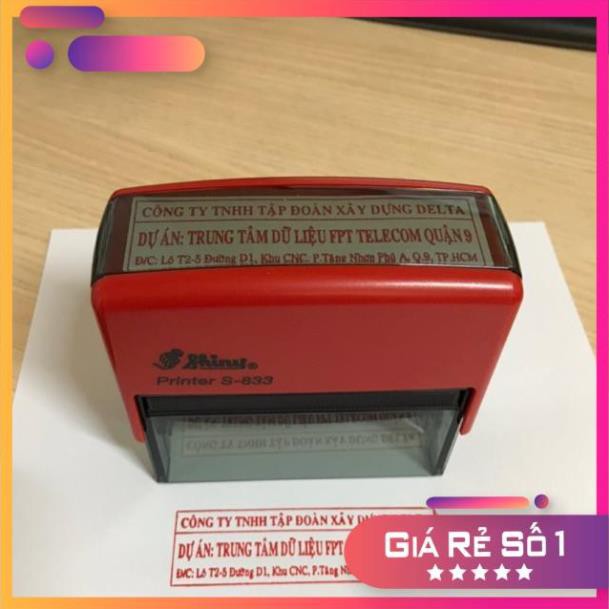 Dấu S833 (82x25mm) [CHẤT LƯỢNG]