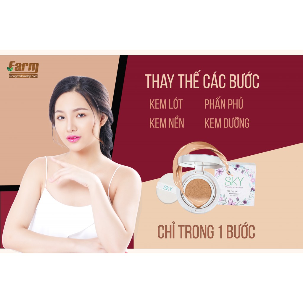 Phấn hơi sương Sky - Tặng son tươi Hàn Quốc