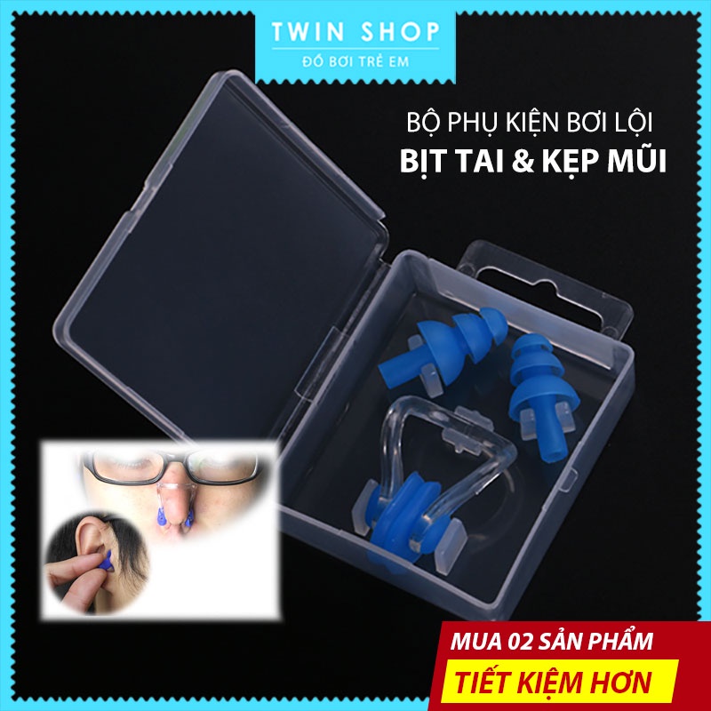 Bộ Nút Bịt Tai & Kẹp Mũi Bơi Lội, Chất Liệu Silicon Mềm, Sử Dụng Cho Trẻ Em Và Người Lớn