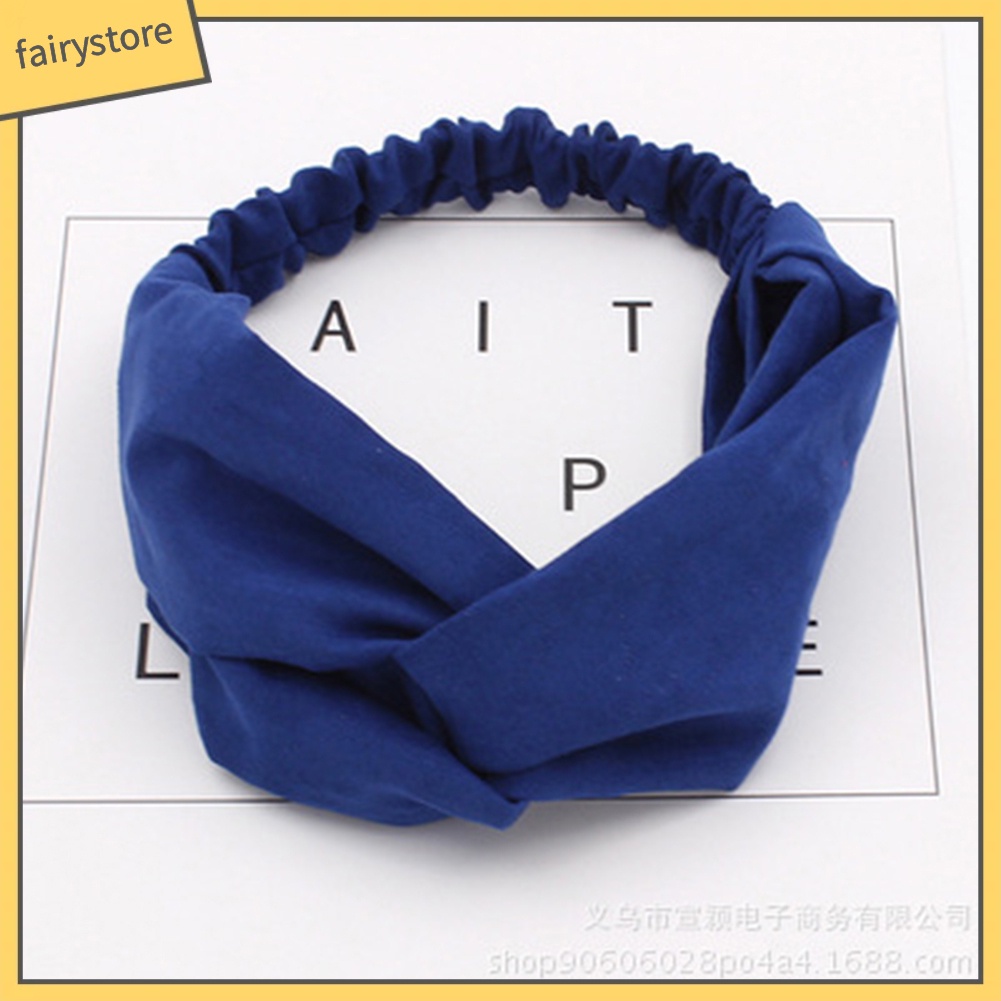 Băng Đô Cài Tóc Màu Trơn Thiết Kế Đơn Giản Cho Nữ