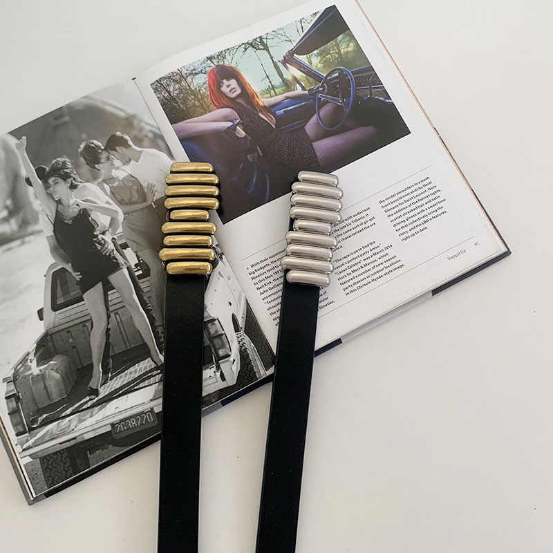 Thắt lưng bản nhỏ khóa kim loại cá tính TTL100