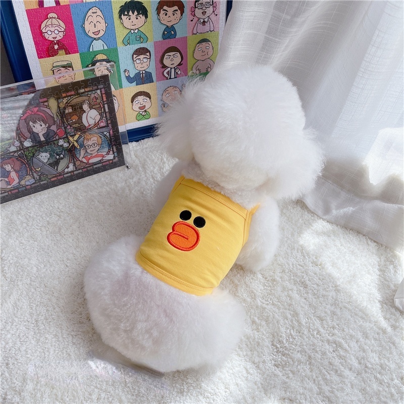 &lt;cutepethome&gt;Áo Cho Thú Cưng Họa Tiết Hoạt Hình Dễ Thương Thời Trang Hàn Quốc