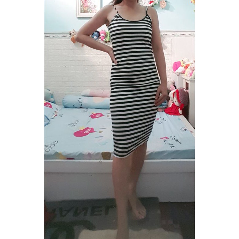 Đầm  body thun sexy size S-M dướii 50kg