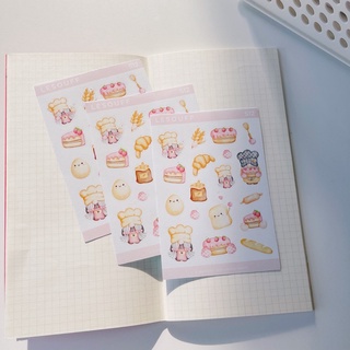 S12 Lesouff sticker chú lùn bakery hồng