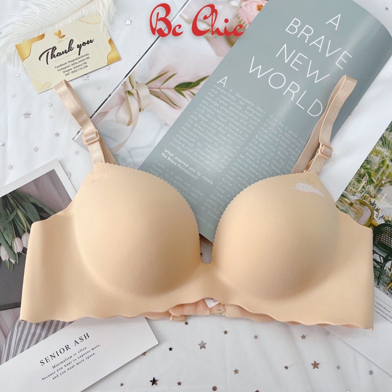 ÁO LÓT, ÁO NGỰC SU LÁ/LÔNG VŨ QUẢ CHÉO KHÔNG GỌNG ĐỆM MỀM ĐẨY ÔM NGỰC XINH XINH Bc_Chic Lingerie