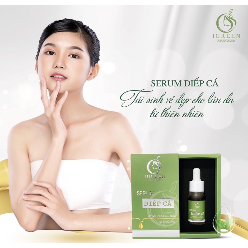 Serum Diếp Cá GIẢM MỤN, GIẢM THÂM, SE KHÍT LỖ CHÂN LÔNG, SÁNG DA - Serum Diếp Cá IGREEN | BigBuy360 - bigbuy360.vn