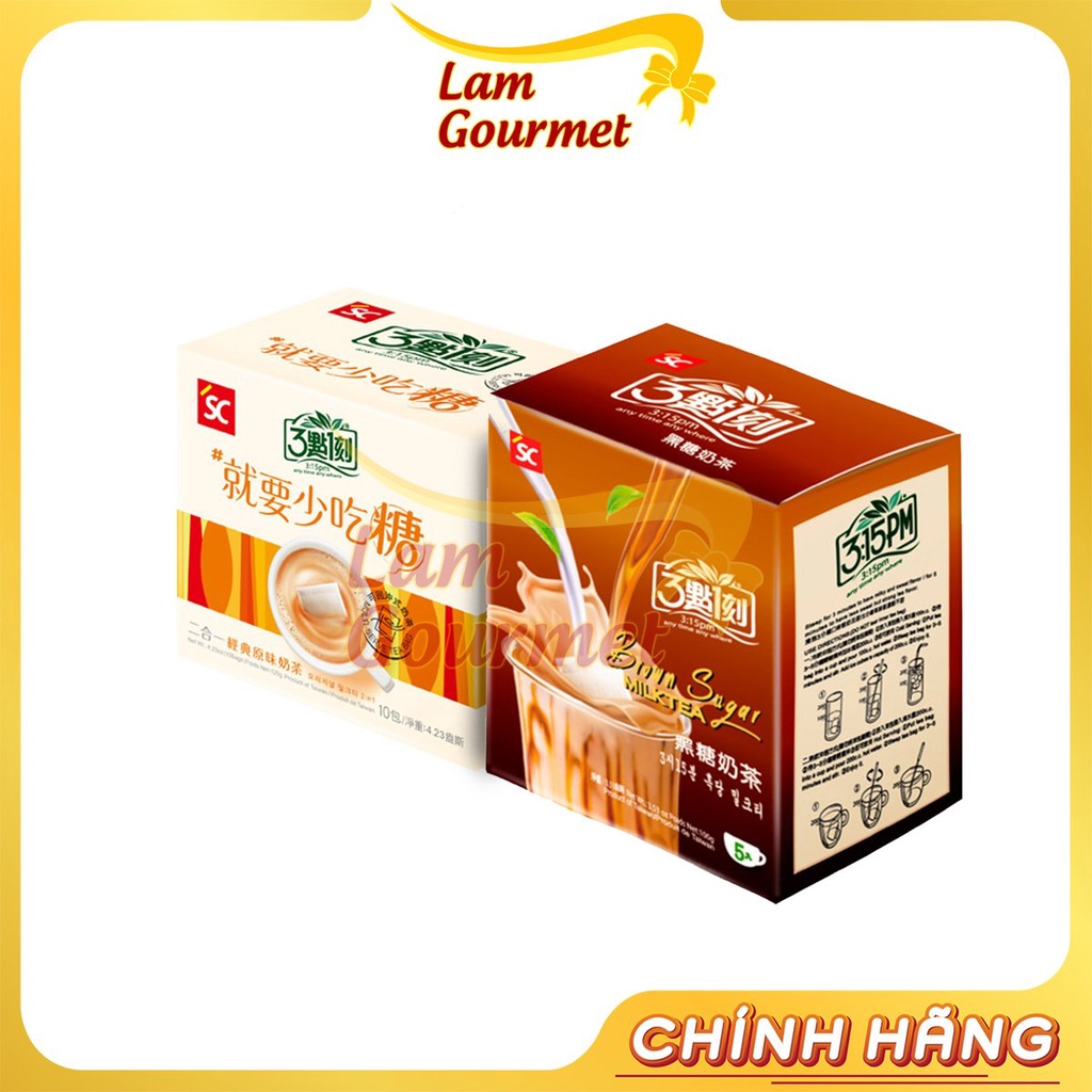 Trà Sữa Bột Tự Pha Đường Đen Đài Loan 3:15pm Thơm Ngon Béo Ngậy Nhập Khẩu Trực Tiếp - Lam Gourmet