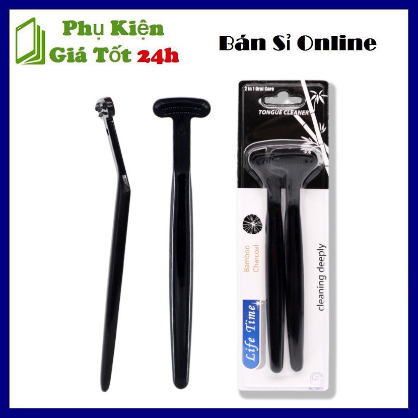 1 vỉ 2 chiếc Dụng Cụ Cạo Rơ Lưỡi Cao Cấp Đánh Bay Hôi Miệng