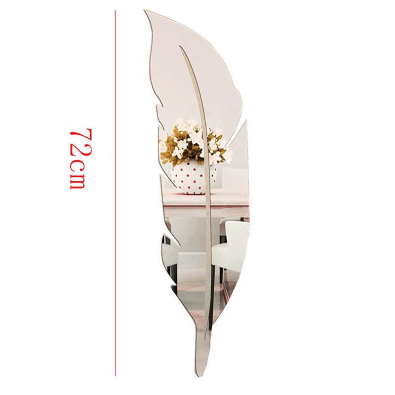 Gương lông 120 * 30cm có thể tháo rời Decal nghệ thuật Nhãn dán tường Trang trí phòng DIY