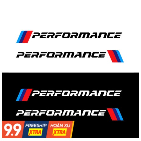 Decal Xe Hơi Bmw ô tô Tem Sticker Phản Quang Dán Trang Trí Series 3 5 X1 X3 X4 X5 X6 chữ Performance